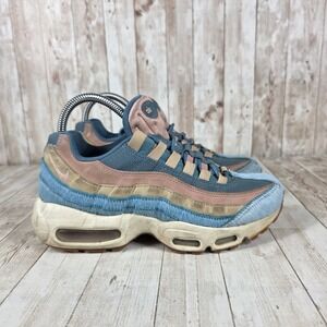 Nike‎ Air Max 95 Women's Casual Sneakers Blue Pink Beige Size 7 AA1103 002